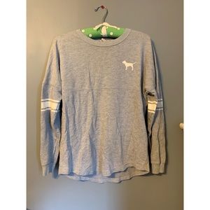 Gray and white long sleeve PINK Victoria’s Secret!